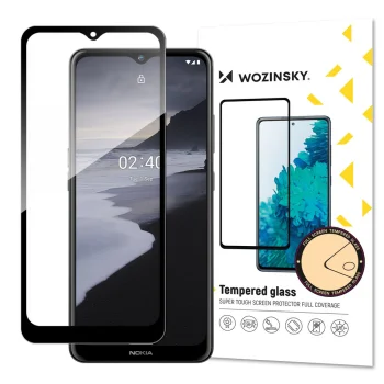 Wozinsky Full Glue Tempered Glass Screen Protector for Nokia 2.4, 9H, Black