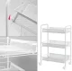 Three Level Storage Trolley on Wheels, Rolling Cart Organizer Shelf for Bathroom Kitchen Laundry Room Narrow Places,...