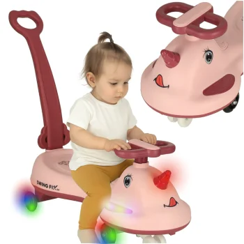 Swing FIX S1 LED Gravity Ride-On Toy with Handle, Pink
