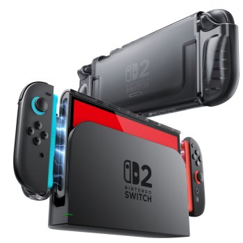 Supcase Crystal Case for Nintendo Switch 2, Transparent Black
