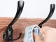 Heavy Duty Wall Hooks for Coats and Towels, Set of 5, Metal, Black