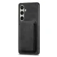 Samsung Galaxy A56 5G Faux Leather Case with MagSafe Card Holder - Black