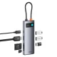 Baseus Metal Gleam 7in1 HDMI 4K 60Hz USB-C Hub / 3x USB 3.0 / USB-C PD / SD / microSD - Gray