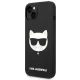 Karl Lagerfeld Silicone Choupette Head MagSafe Case for iPhone 14 Plus, Black