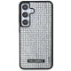 Samsung Galaxy S24 (SM-S921) Karl Lagerfeld Rhinestone Metal Logo Case Cover, Silver