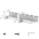 Under-Desk Cable Organizer 50cm White