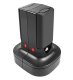 Xbox 360 controller battery charging station with 2 spare batteries, black