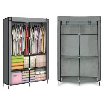 ModernHome PJJSC001 Large Textile Wardrobe with Shelves