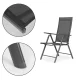 MultiGarden Folding Garden Chairs, Steel, Grey, 4 pcs