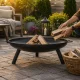 Garden Fire Pit with Tripod Stand and Grill Grate, 58 cm