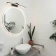 Modern LED Arc Wall Sconce 40cm Neutral White Light, Black