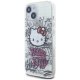 Hello Kitty iPhone 15 Case IML Kitty On Bricks Graffiti, White