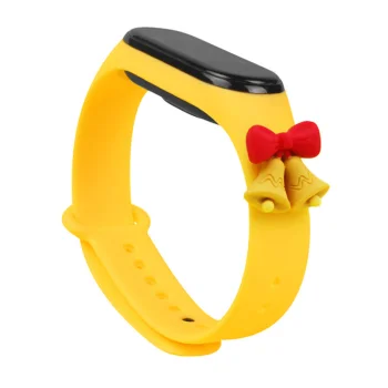 Strap Xmas for Xiaomi Mi Band 5 / 6 - Christmas Bells, Yellow