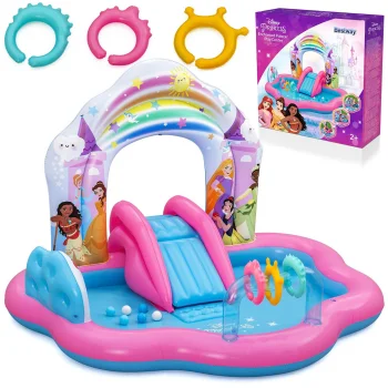 Bestway Disney Princess Inflatable Play Center with Slide 221x193x140 cm