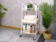 Metal Rolling Cart, 3 Tiers, 78x40x32 cm