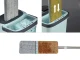 Flat Mop with Dual-Chamber Bucket and Wringer, 3 Microfiber Pads