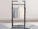 Freestanding Metal Towel Rack Industrial Loft Style, Black