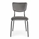 ModernHome Upholstered Velour Dining Chairs, Set of 4, Dark Grey