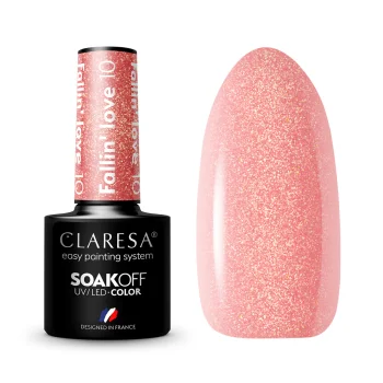 Claresa Fallin' Love 10 Hybrid Gel Polish, Rose Gold, 5g