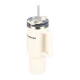 Humanas Viva Thermal Mug 1200 ml with Straw - Beige
