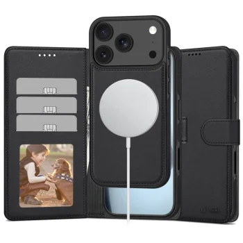 Tech-Protect iPhone 17 Pro Max Wallet MagSafe Case, Matte Black