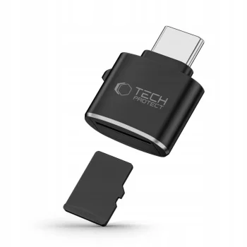 Tech-Protect UltraBoost microSD / TF Card Reader Adapter USB-C - Black