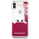 Karl Lagerfeld Liquid Glitter Case for iPhone X, Pink