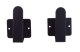 Wall-Mounted Holder for Pot Lids and Cutting Boards, Metal, 2 Pcs, Black