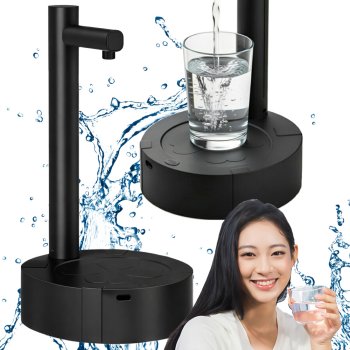 Automatic Water Bottle Pump Dispenser for 5 Gallon Jugs, USB Rechargeable, Black
