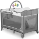 Ricokids RK-241 Travel Cot with Mattress and Bag, 125x65x78 cm, Grey