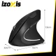 Izoxis 26628 Ergonomic Vertical Wireless Mouse, Black