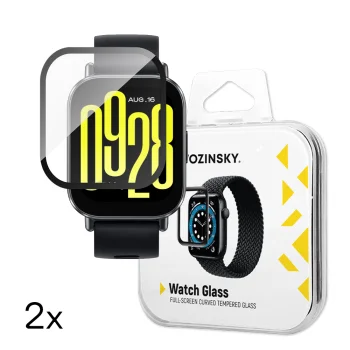 Wozinsky Full Glue Tempered Glass for Xiaomi Redmi Watch 5 Active, 2 pcs.