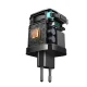 Joyroom JR-TCL02 65W GaN USB-A & USB-C Wall Charger with Built-in Cable - Black