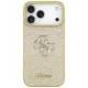 Guess iPhone 17 Pro Max Case Fixed Glitter Big 4G, Gold