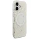 Guess IML Flowers Electro Pearl Strap MagSafe Case for iPhone 17, White