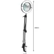 LED Magnifying Lamp with Clamp, 3x Magnification Izoxis 23893, Black