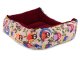 Large pet bed with cushion, 55x42x14 cm