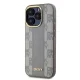 Dkny iPhone 15 Pro Case Leather Checkered Mono Pattern MagSafe, Beige