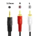 3.5mm Jack to 2x RCA Audio Cable 1.5m Black