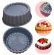 Round silicone baking mold for cakes, 20 cm, grey