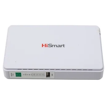HiSmart Mini UPS Power Bank for Router 8800 mAh 17W PoE, White