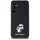 Karl Lagerfeld Samsung Galaxy A35 Case Saffiano Karl&Choupette Pin, Black