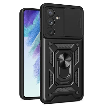 Samsung Galaxy A34 (SM-A346) Armor Guard TPU Hybrid Camshield Case Cover, Black