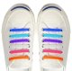 Silicone No-Tie Shoelaces, 16 Pcs, Black