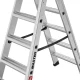 Hailo Master D100 Double-Sided Step Ladder, 2 x 4 Steps, Silver