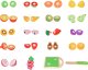 ECOTOYS Wooden Cutting Play Food Fruit Set 20 Pieces for Toddlers