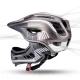 Rockbros TT-32SBTG-M Children\'s Bicycle Helmet with Removable Chinbar, Size M - Gray
