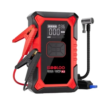 GOOLOO A3 2-in-1 Jump Starter with Compressor, 3000A, 12V