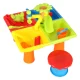 2-in-1 Water and Sand Play Table with Accessories and Stool