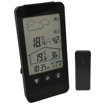 Mebus 11908 Wireless Weather Station Black
